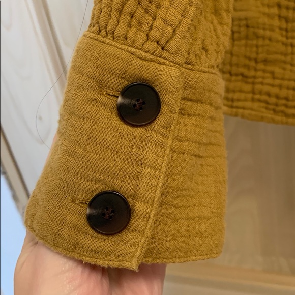 Madewell Textured Mustard Blouse - Picture 4 of 4